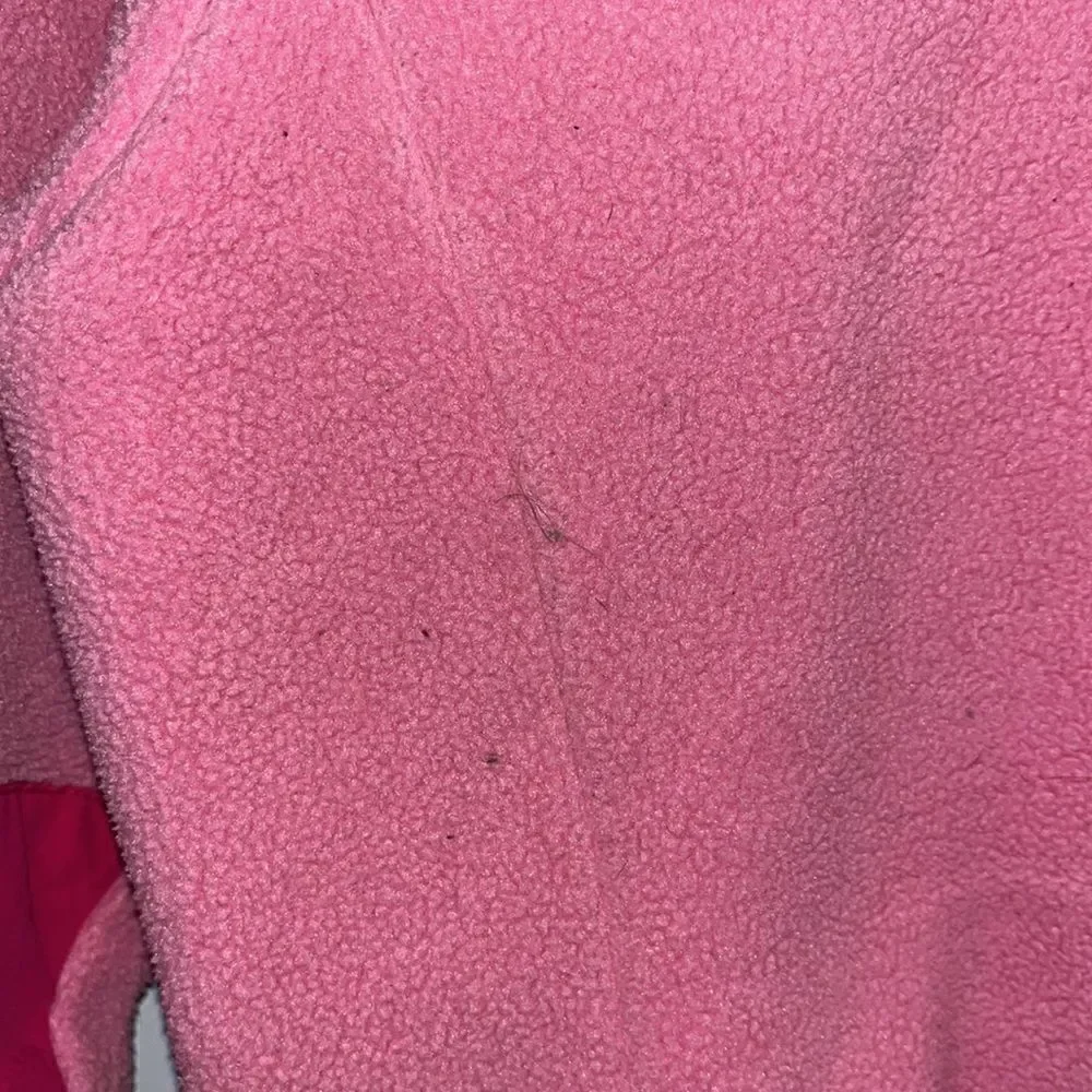 Pink Girls heavy North Face fleece zipper snowboard ski kids jacket L Denali